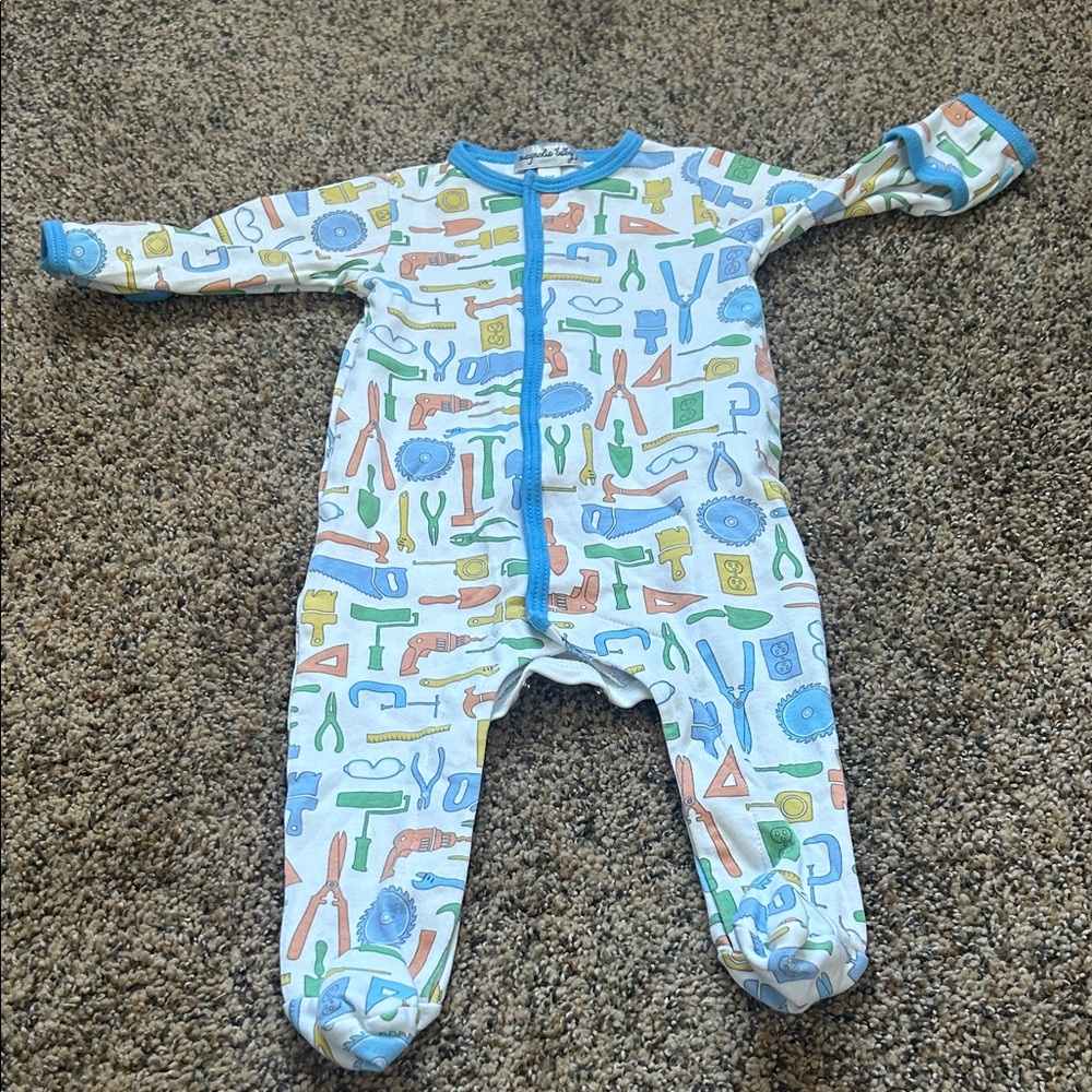 Tool Print Magnolia Baby Footie Size 3 months Never Worn